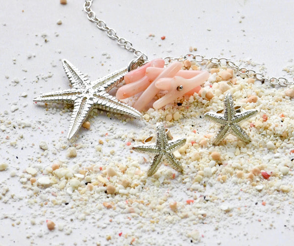 Silver Starfish Studs and Pendant Gift Set Kate Wimbush Jewellery