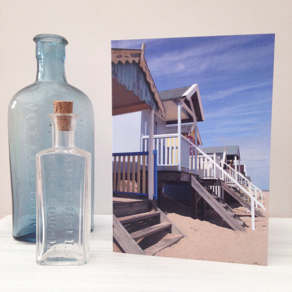 Beach Hut Note Card with Envelope, Wells next The Sea, photography by Kate Wimbush Jewellery