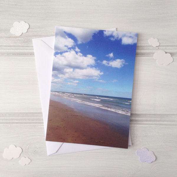 North Yorkshire Beach Note Card with envelope, Kate Wimbush Jewellery