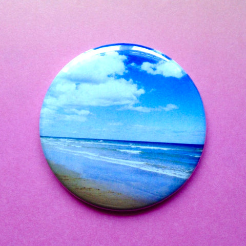 Beach seaside yorkshire coast pocket mirror gift kate wimbush jewellery