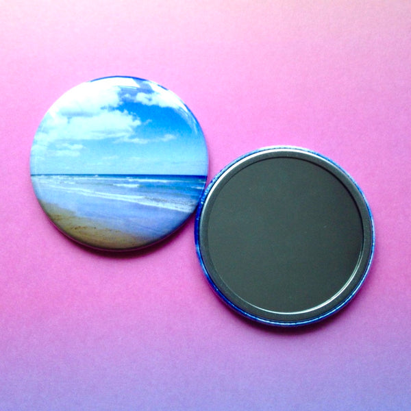 Seaside beachscape pocket mirror gift kate wimbush jewellery