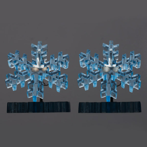 Blue Perspex Snowflake Studs with silver posts and butterfly backs, Kate Wimbush Jewellery