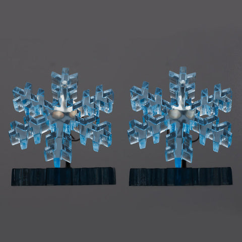 Blue Perspex Snowflake Studs with silver posts and butterfly backs, Kate Wimbush Jewellery