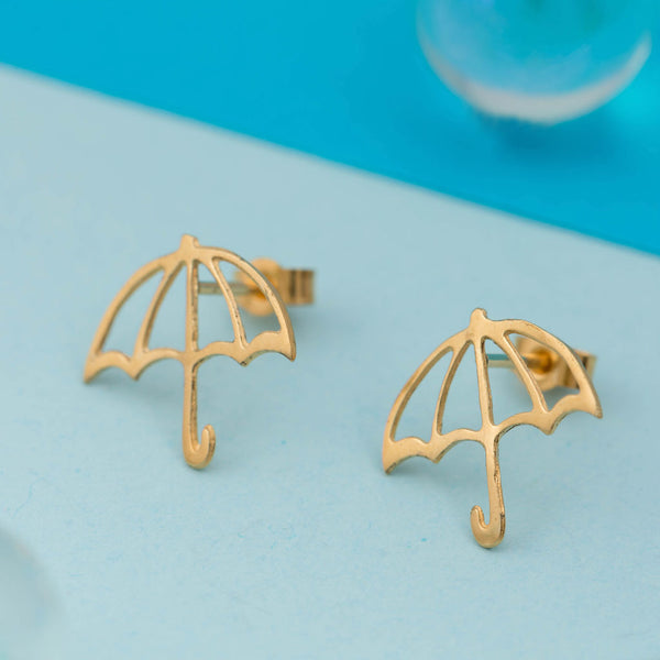 Small Gold Umbrella Studs