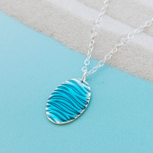 Oval Resin Ripple Pendant