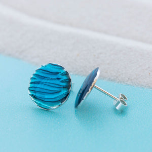 Blue Ripple Studs