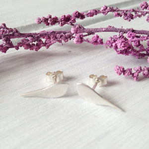 Small Silver Bird Studs butterfly backs by Kate Wimbush Jewellery