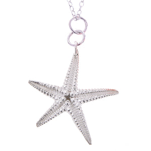 Silver Starfish pendant Necklace Kate Wimbush Jewellery